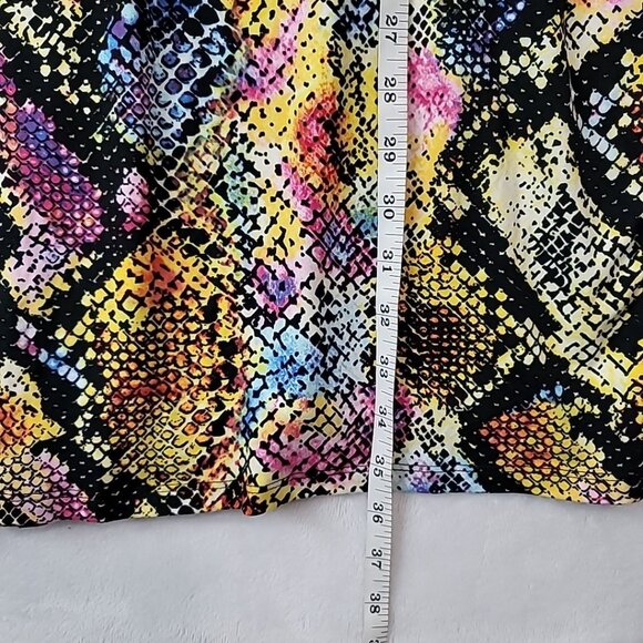 NWT Love J Women's Swimsuit Cover-up Open Front Size Sm Rainbow Snakeskin Beach - Picture 10 of 13